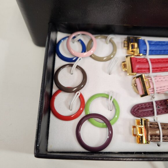 JAS E.T.C. Interchangeable Bezel & Strap Watch Set Like New Womens - Picture 2 of 11